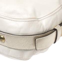 Pre Owned Coach Ivory Leather Zoe Hobo