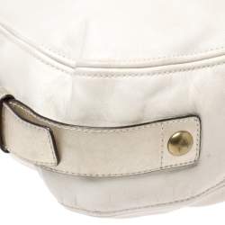 Pre Owned Coach Ivory Leather Zoe Hobo