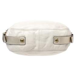 Pre Owned Coach Ivory Leather Zoe Hobo
