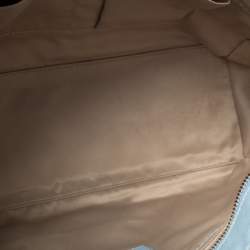 Pre Owned Coach Sky Blue Patent Leather Front Pocket Tote