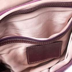 Pre Owned Coach Multicolor Wool/Nubuck and Leather Flap Satchel