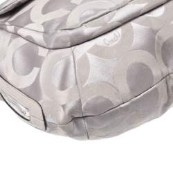 Pre Owned Coach Grey Signature Canvas Penelope Hobo
