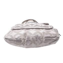 Pre Owned Coach Grey Signature Canvas Penelope Hobo