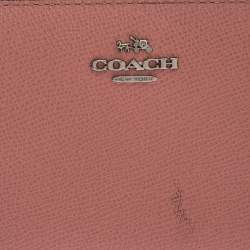 Coach Pink Leather Zip Around Wallet