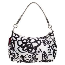 Pre Owned Coach Multicolor Printed Satin Shoulder Bag