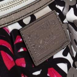 Pre Owned Coach Multicolor Printed Satin Shoulder Bag