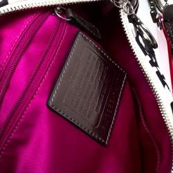 Pre Owned Coach Multicolor Printed Satin Shoulder Bag