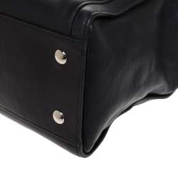 Pre Owned Coach Black Leather Chelsea Caryall Bag