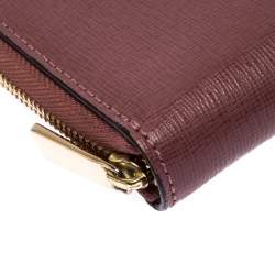 Coach Rose Pink Leather Small Zip Around Wallet