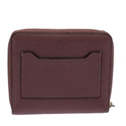 Coach Rose Pink Leather Small Zip Around Wallet