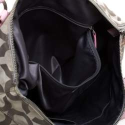 Coach Grey Signature Canvas Poppy Glam Tote