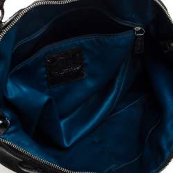 Pre Owned حقيبة كوتش قماش أسود بالشعار بيد علوية