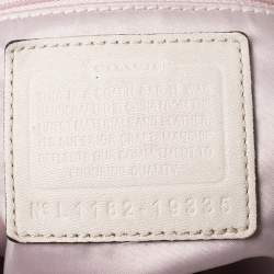 Pre Owned Coach Beige Canvas and Leather Kristin Hobo