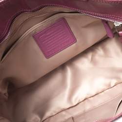 Pre Owned Coach Pink Monogram Patent Leather Tote