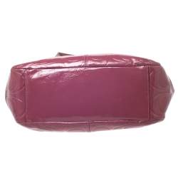Pre Owned Coach Pink Monogram Patent Leather Tote