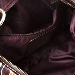 Pre Owned Coach Multicolor Signature Satin Ashley Satchel