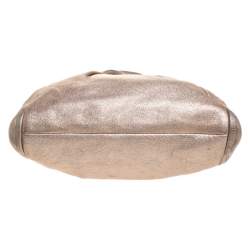 Pre Owned Coach Metallic Rose Gold Leather Parker Hobo