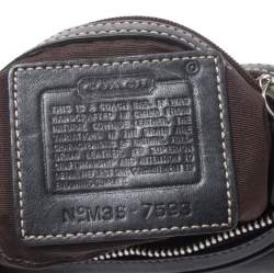 Pre Owned Coach Black Leather Pochette