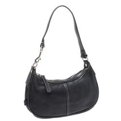 Pre Owned Coach Black Leather Pochette