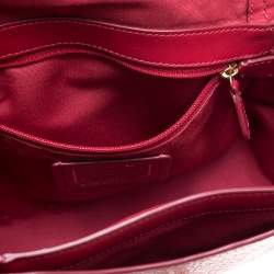 Pre Owned Coach Red Leather Turnlock Shoulder Bag