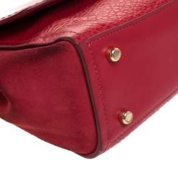 Pre Owned Coach Red Leather Turnlock Shoulder Bag