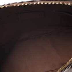 Pre Owned حقيبة كوتش سيرا كانفاس مقوى وجلد بنية