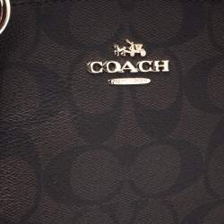 Coach Dark Brown Coated Canvas Mini Christie Carryall Satchel