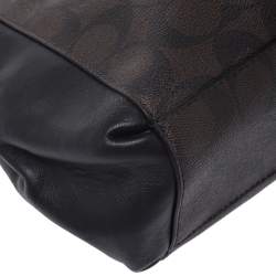 Coach Dark Brown Coated Canvas Mini Christie Carryall Satchel
