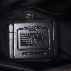 Coach Dark Brown Coated Canvas Mini Christie Carryall Satchel