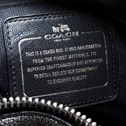 Coach Metallic Black Leather Mercer Satchel