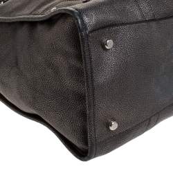 Coach Metallic Black Leather Mercer Satchel