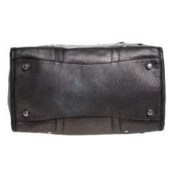 Coach Metallic Black Leather Mercer Satchel