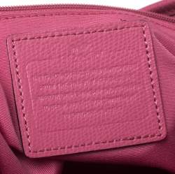 Coach Beige/Pink Signature Coated Canvas Crossbody Bag 