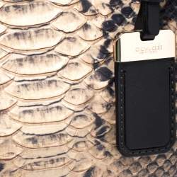 Coach Beige Python Kisslock Madison Satchel