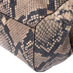 Coach Beige Python Kisslock Madison Satchel