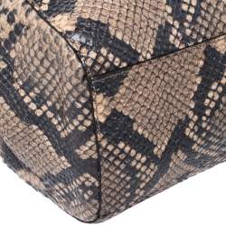 Coach Beige Python Kisslock Madison Satchel