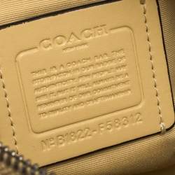 Pre Owned Coach Brown/Cream Signature Coated Canvas and Leather Mini Bennett Satchel