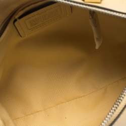 Pre Owned Coach Brown/Cream Signature Coated Canvas and Leather Mini Bennett Satchel