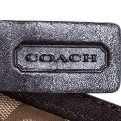 Coach Brown/Beige Canvas and Leather Crossbody Bag
