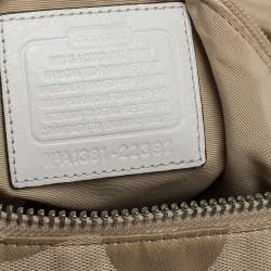 Pre Owned Coach Beige Signature Canvas and Leather Courtney Hobo