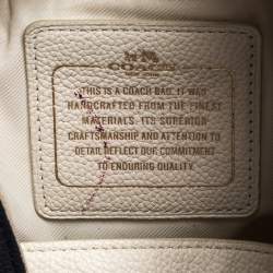 مملوكة مسبقًا حقيبة كتف كوتش هادلي جلد أزرق كحلي و أبيض 