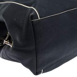 مملوكة مسبقًا حقيبة كتف كوتش هادلي جلد أزرق كحلي و أبيض 