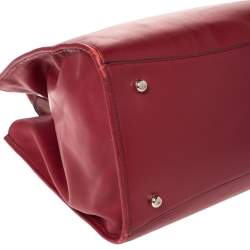 Pre Owned Coach Red Leather Crosby Tote