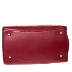 Pre Owned Coach Red Leather Crosby Tote