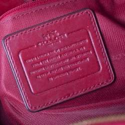 Pre Owned Coach Red Leather Crosby Tote