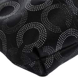 Pre Owned Coach Black Canvas and Leather Pochette Bag