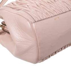 Pre Owned Coach Pink Leather Kisslock Frame Satchel