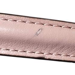 Pre Owned Coach Pink Leather Kisslock Frame Satchel