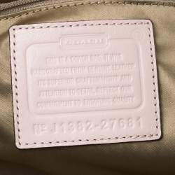 Pre Owned Coach Pink Leather Kisslock Frame Satchel