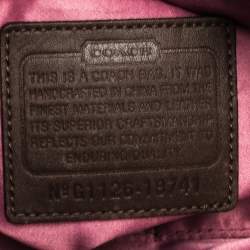 Coach Dark Brown Python Embossed Leather Jayden Satchel